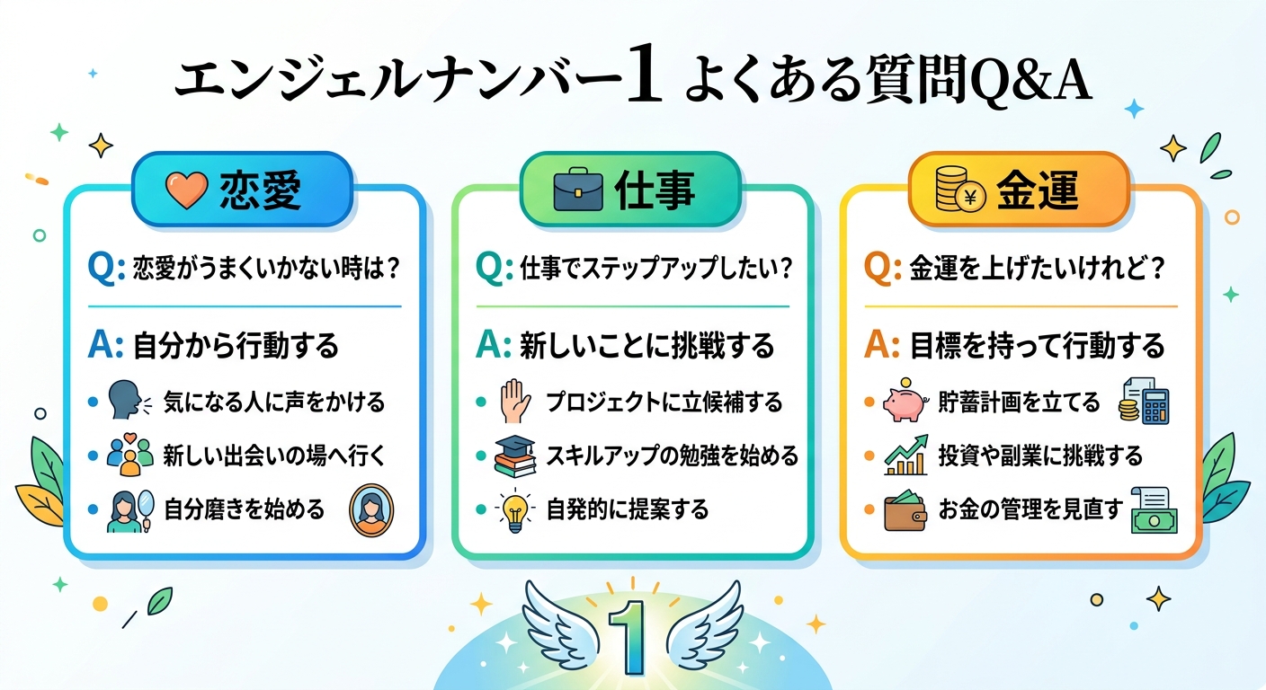 エンジェルナンバー1に関するよくある悩みと回答