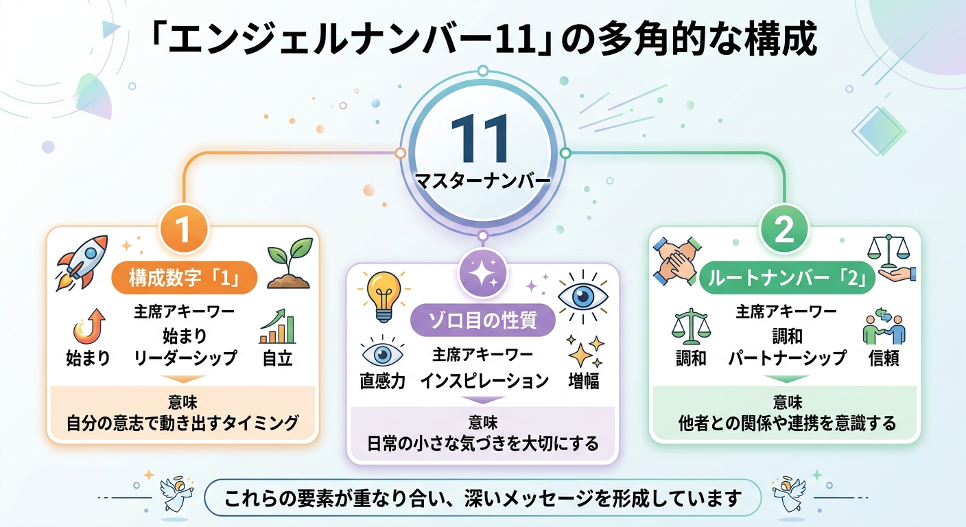 エンジェルナンバー11を構成する3つの要素