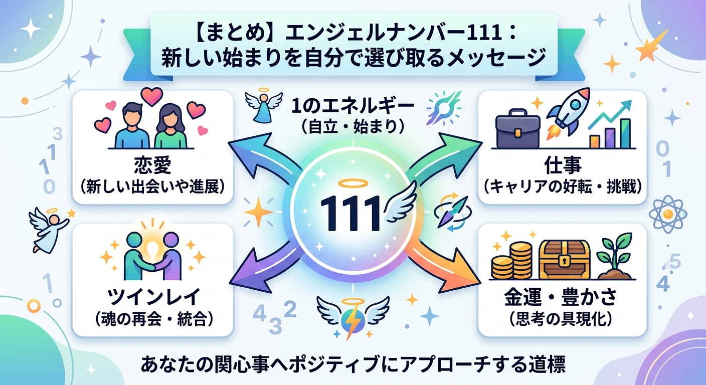 エンジェルナンバー111は新しい始まりを自分で選び取るメッセージ